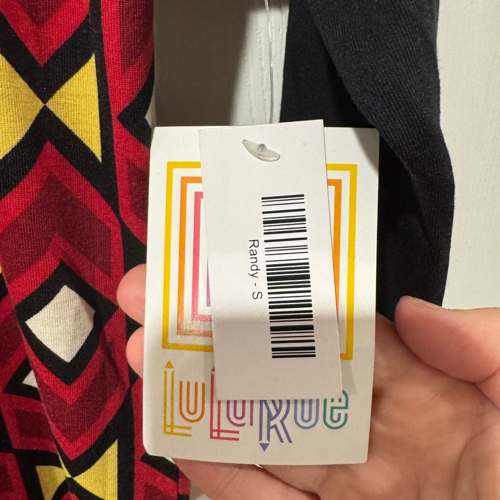 LuLaRoe Randy Multicolor Geometric Pattern Top - Picture 3 of 4